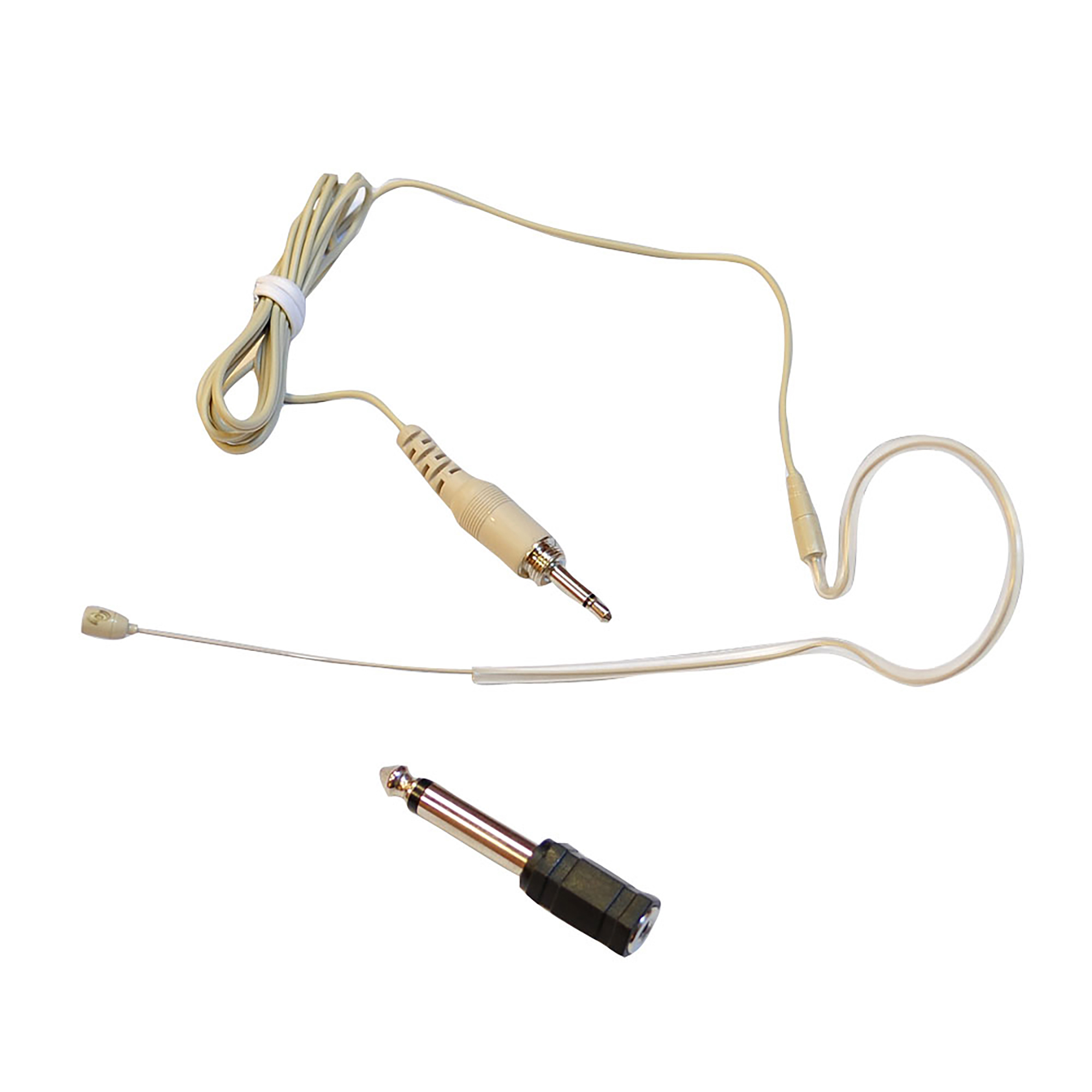 Pyle Single Over-Ear Boom Microphone Headset — Omnidirectional, 3.9ft. Cable, Windscreens, 1/4in. Adapter, Model# PMEM1